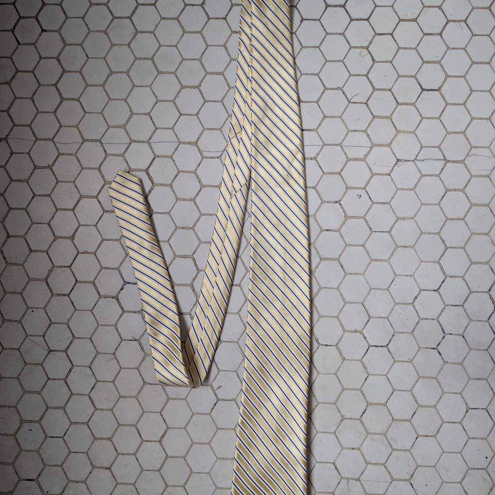 Striped Yellow and Blue Men's Tie